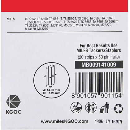 Скоба №9 "Miles", 14 мм, 1000 шт - 3