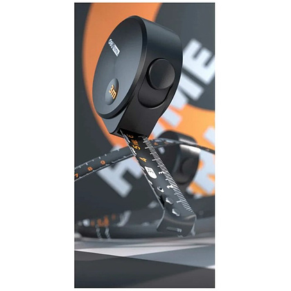 Рулетка Deli HS EHT8316, 3 м х 16 мм, Soft Touch, черный - 4