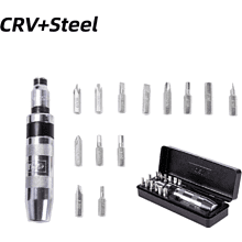 Отвертка ударно-поворотная с набором бит Deli YS EDL8901, 13 шт., металлический кейс