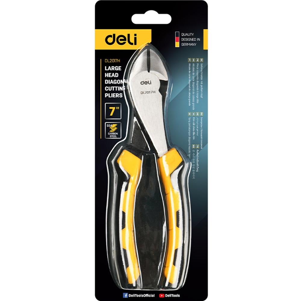 Бокорезы "Deli", 180 мм, усиленные, черный, желтый - 2