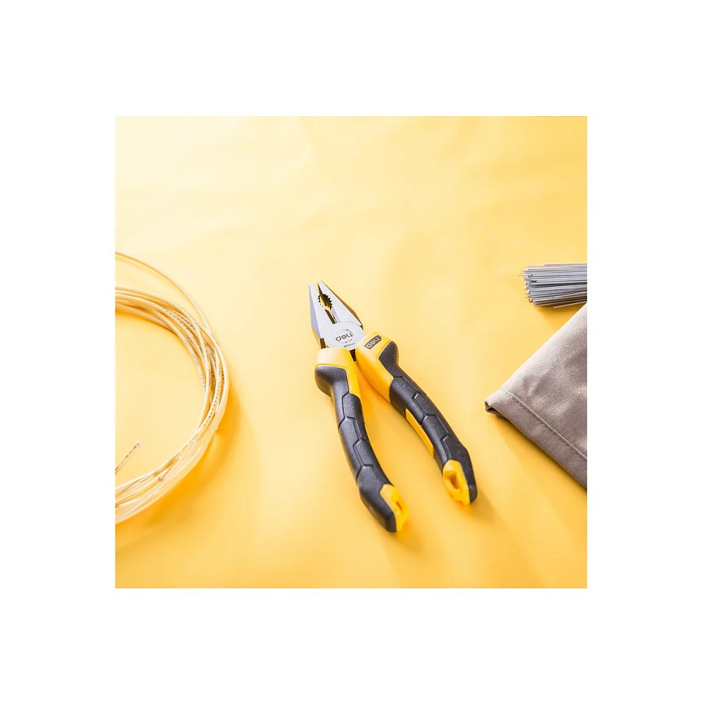 Плоскогубцы Deli YS EDL2007Z, 180 мм., желтый, черный - 6