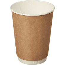 Стакан картонный 300 мл, 25 шт, 2 слоя, крафт ECO