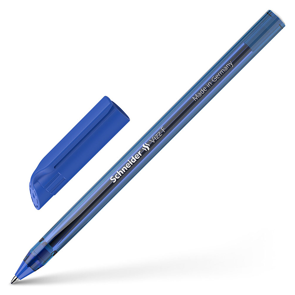 Ручка шариковая "Schneider Vizz F", 0.8мм, синий, стерж. синий