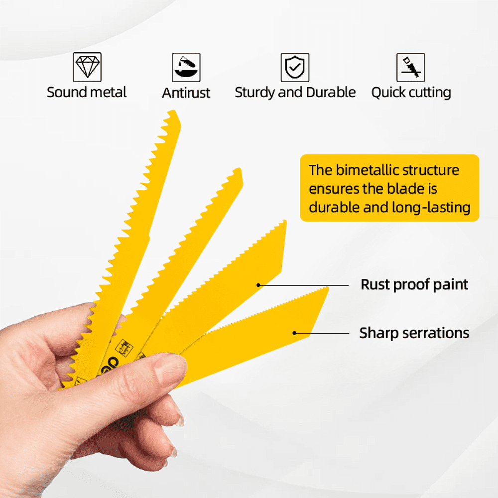 Набор пилок Deli YS EDH-WJT010-EH1, для лобзика и сабельной пилы, 10 шт - 5
