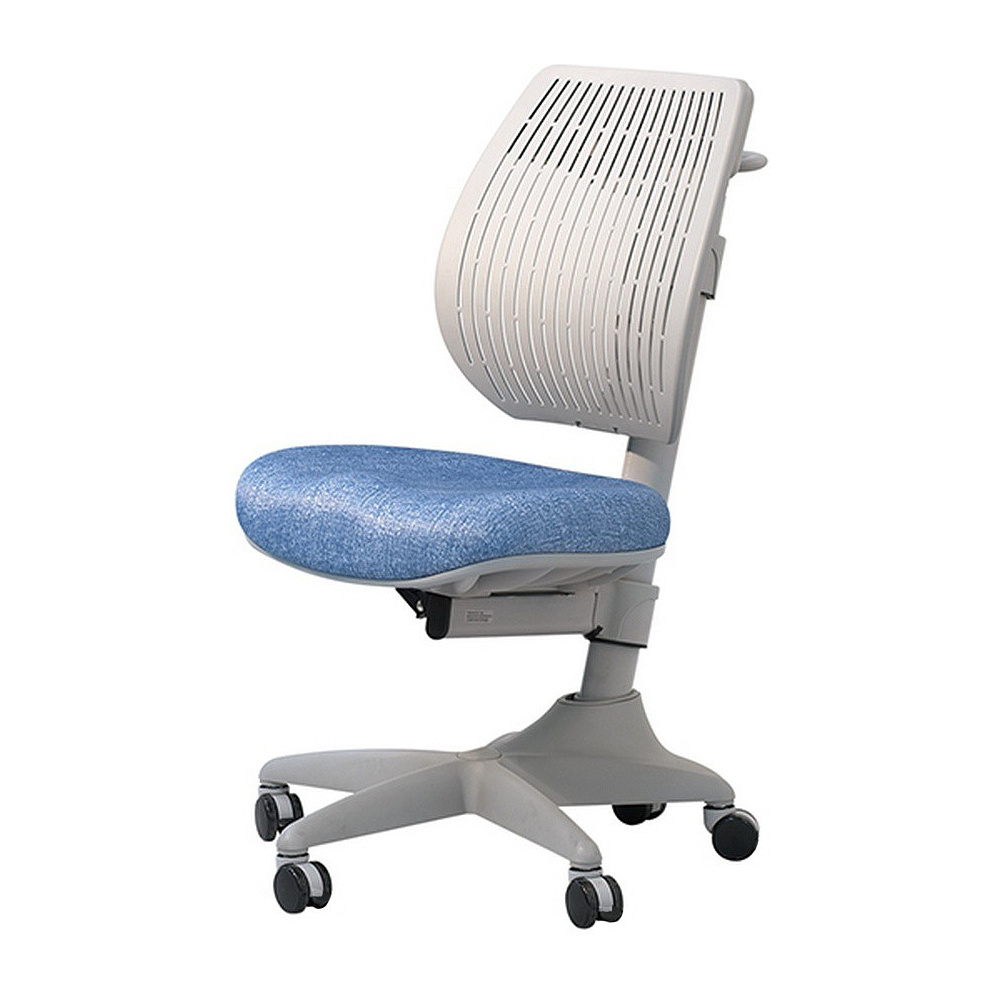 Кресло детское Comf-Pro UR-C3 SPEED ULTRA Chair, пластик, ткань, голубой джинс, пластик, корпус серый, с чехлом салатовым, серый - 3