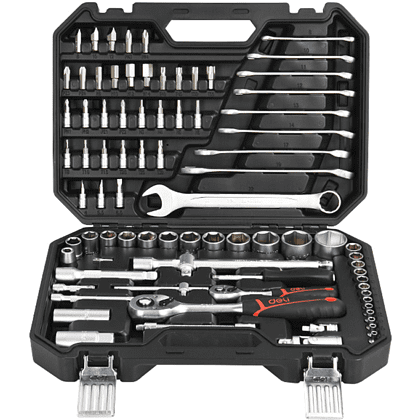 Набор инструмента 1/4", 1/2" Deli RS EDQ45082, 82 шт