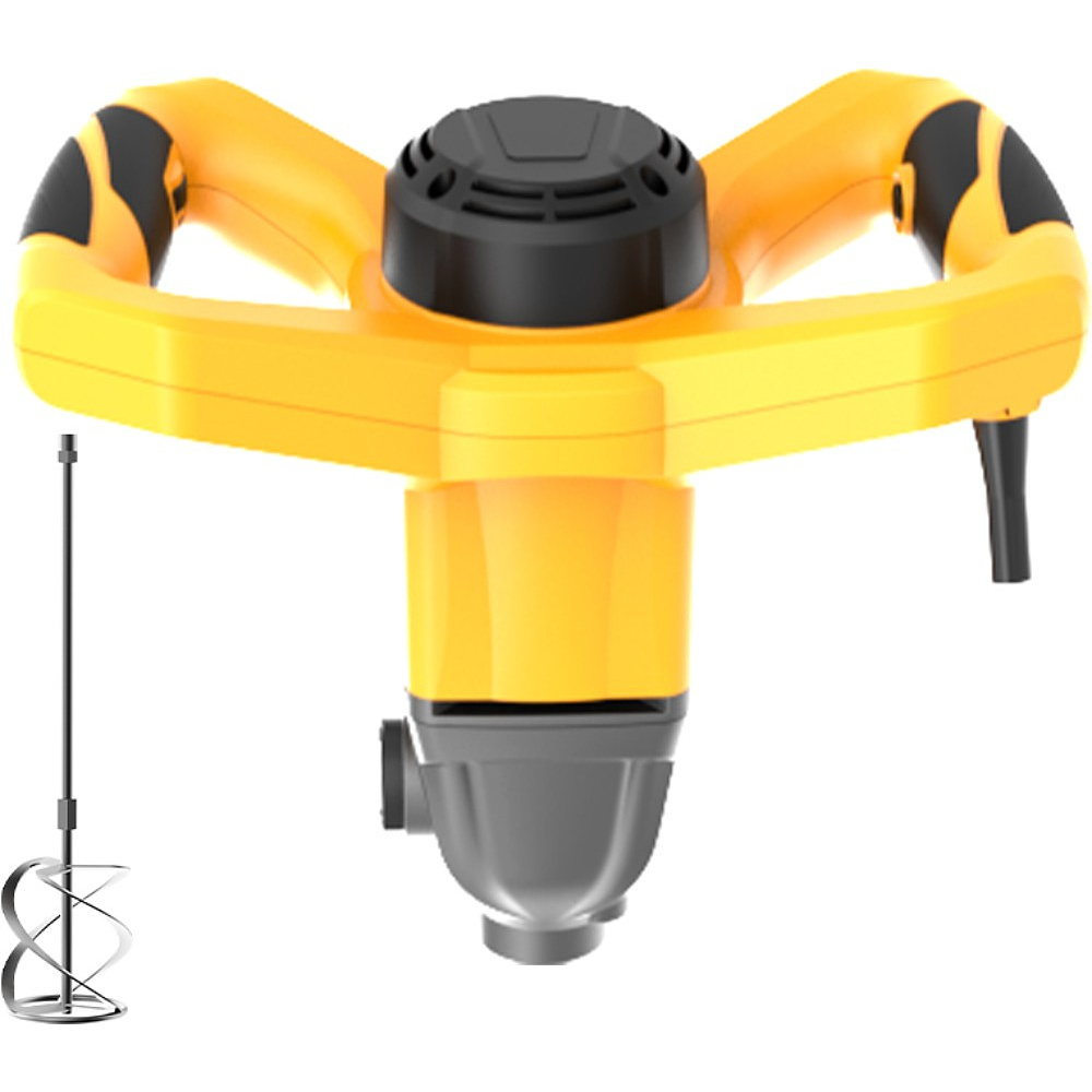 Миксер строительный Deli YS EDC176, 1400 Вт, 1 венчик, желтый