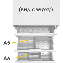 Шкаф картотечный "ТК 3" (А5/А6), 665x525x535 мм