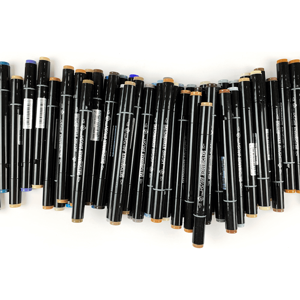 Маркер перманентный двусторонний "Sketchmarker Brush", O63 абрикос - 4