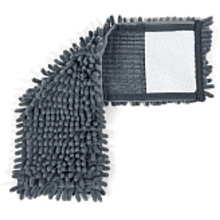 Насадка для плоской швабры 42х14 см, шенилл, на резинке, серый