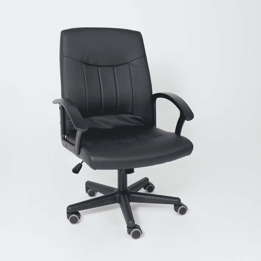 Компьютерное кресло "POLO", экокожа, пластик, черный - 12