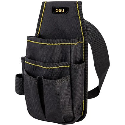 Сумка для инструментов поясная Deli YS EDL430003, 250х120х40 мм, ткань Oxford, черный