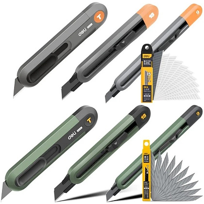 Нож универсальный "Deli Home", 18 мм, оранжевый - 6