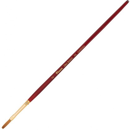 Кисть для рисования "Pinax ORO ROSSO", синтетика, плоская, удлиненная, №2