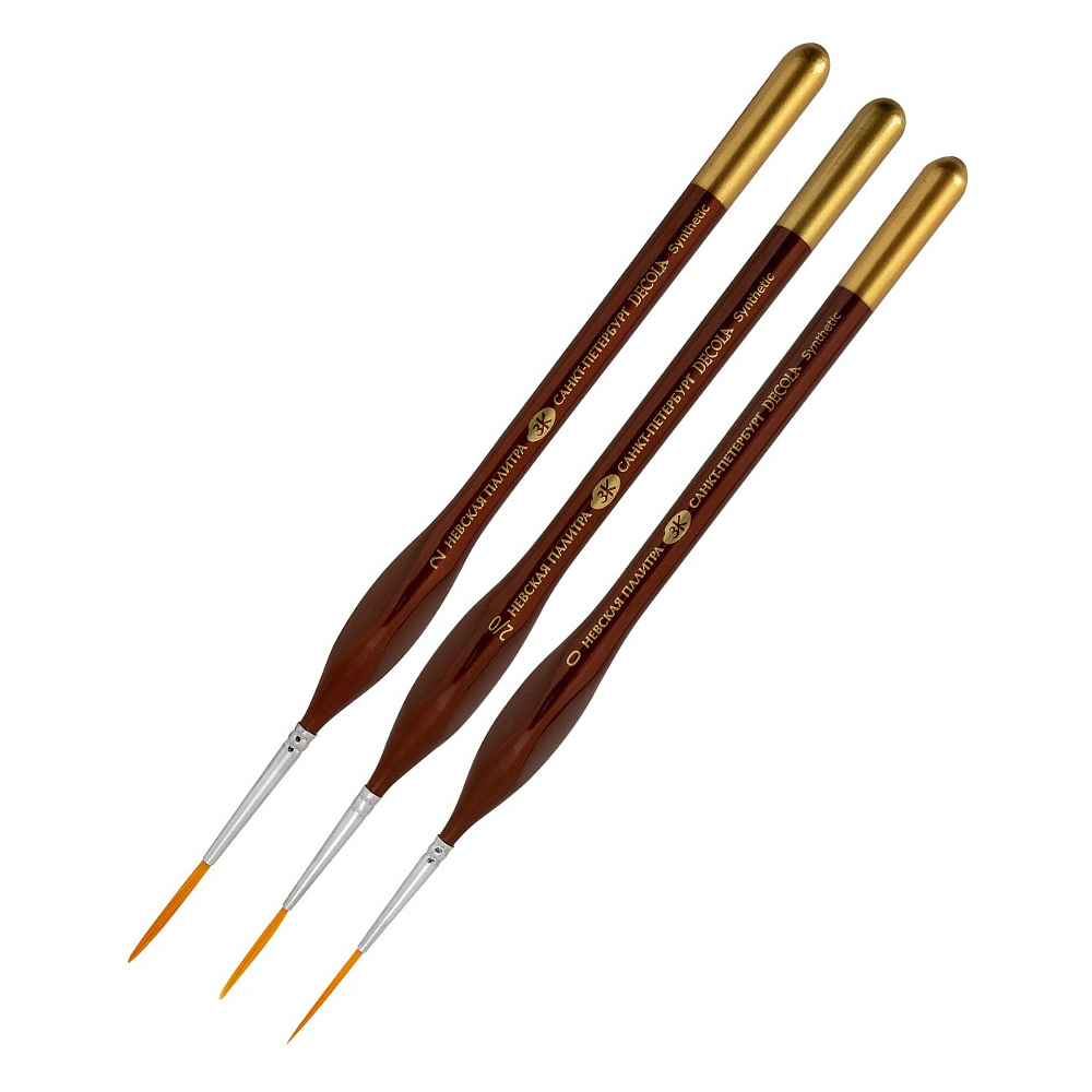 Кисть "Decola", синтетика, лайнер, на треугольной ручке, №0 - 2