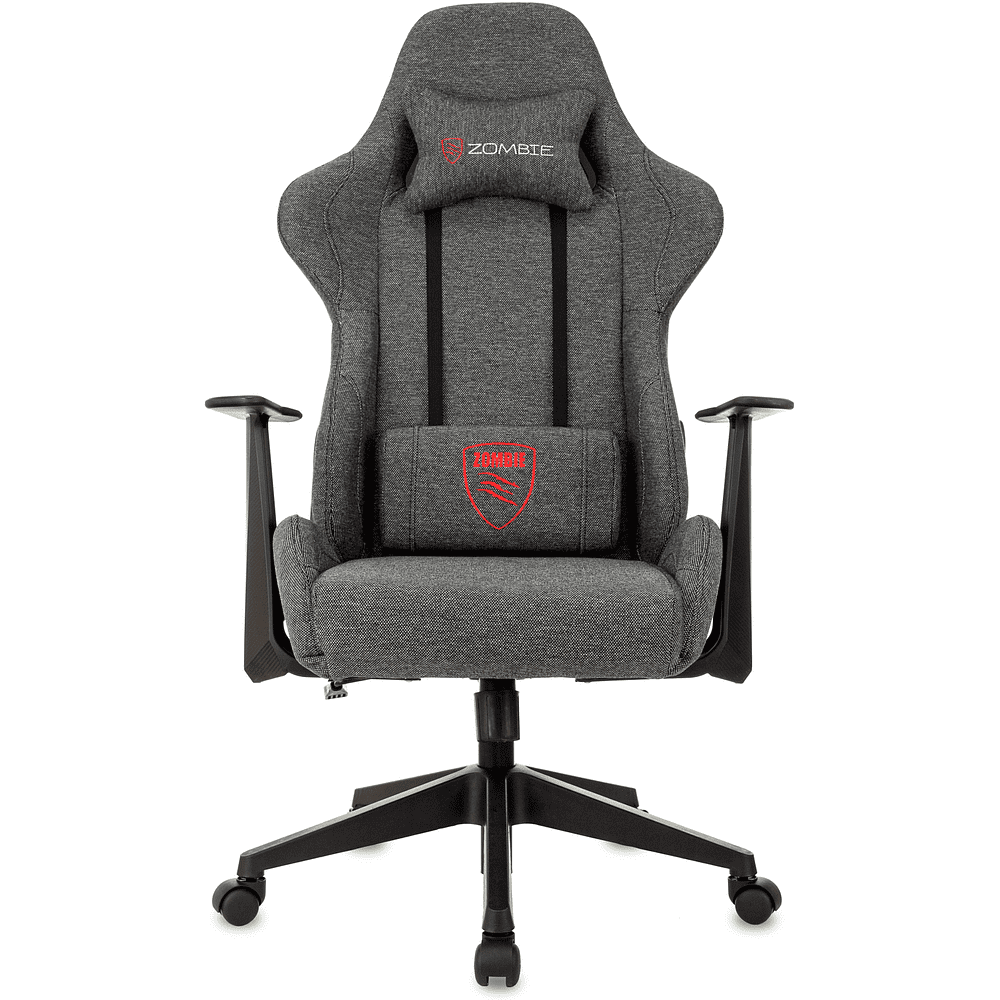 Кресло игровое Бюрократ Zombie Neo, ткань, серый - 2