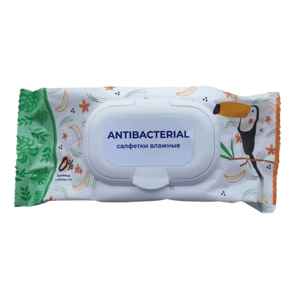 Салфетки влажные гигиенические антибактериальные с клапаном, с растительными экстрактами, 120 шт - 3
