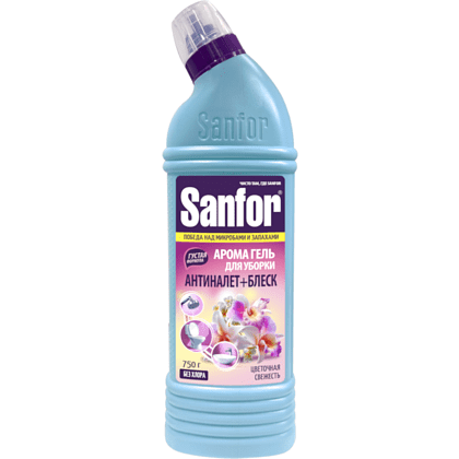 Средство чистящее для сантехники "Sanfor Арома Цветочная свежесть", 750 г