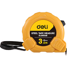 Рулетка Deli "EDL9003B", 3 м, желтый