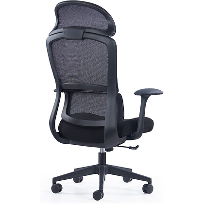 Кресло компьютерное SitZone CH-555A, сетка, ткань, пластик, черный - 3