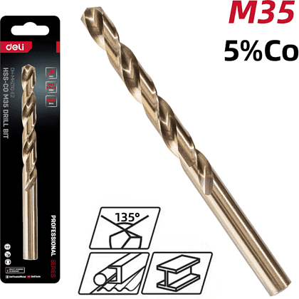 Сверло по металлу Deli RS EDH-MHZ110-E2, 11.0 мм, DIN 338, HSCo 5% - 2