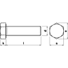 Болт шестигранный М8х80 мм, DIN 933/ГОСТ 7798-70, цинк, 1 кг - 2