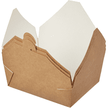 Контейнер бумажный, 950 мл, Fold Box, 170/135х155/120х50, 40 шт, крафт