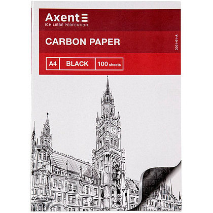 Бумага копировальная  "Axent", A4, 100 л, черный