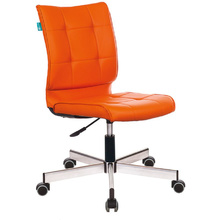 Кресло для персонала "Бюрократ CH-330M", экокожа, металл, оранжевый