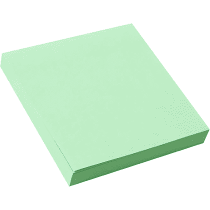 Бумага для заметок на клейкой основе "Yesli:", 75x75 мм, 100 листов, зеленый пастель