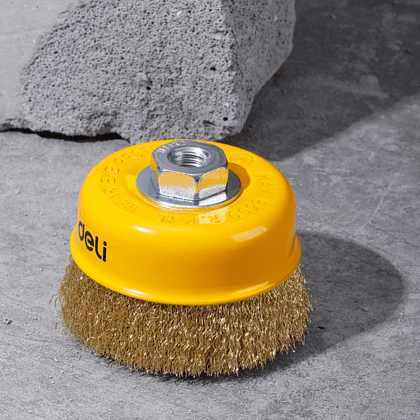 Щетка для УШМ Deli YS EDH-GSS125-E1, чашечная, проволочная, 125 мм - 3