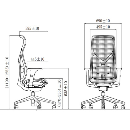 Кресло для руководителя SitZone CH-283A-P1 сетка, черный, -30% - 6