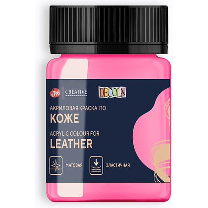 Краска акриловая для кожи "Декола", 322 розовая, 50 мл., банка
