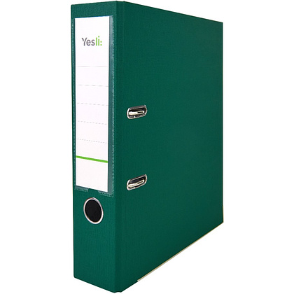 Папка-регистратор "Yesli:", А4, 75 мм, ПВХ, зеленый