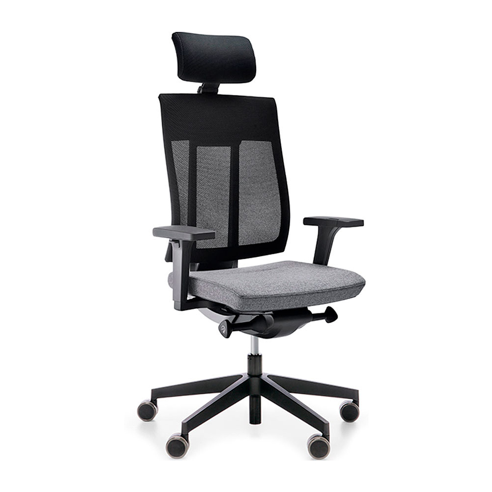 Кресло для руководителя Profim "Xenon Net 110SFL P59PU", сетка, ткань, пластик, серый