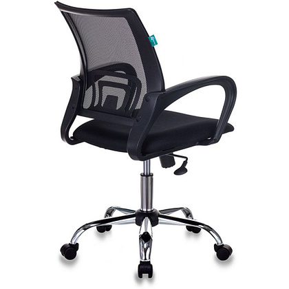 Кресло для персонала Бюрократ "CH-695N/SL/BLACK", ткань, хром, черный  - 3