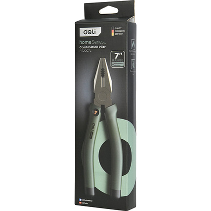 Плоскогубцы Deli HS EHT2007L, 180 мм, Soft Touch, зеленый - 2
