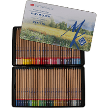 Цветные карандаши "Мастер-Класс", в жестяном пенале, 72 цвета