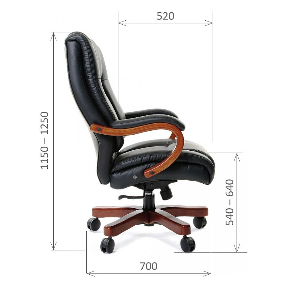 Кресло для руководителя "Chairman 403", кожа, металл, дерево, черный - 5