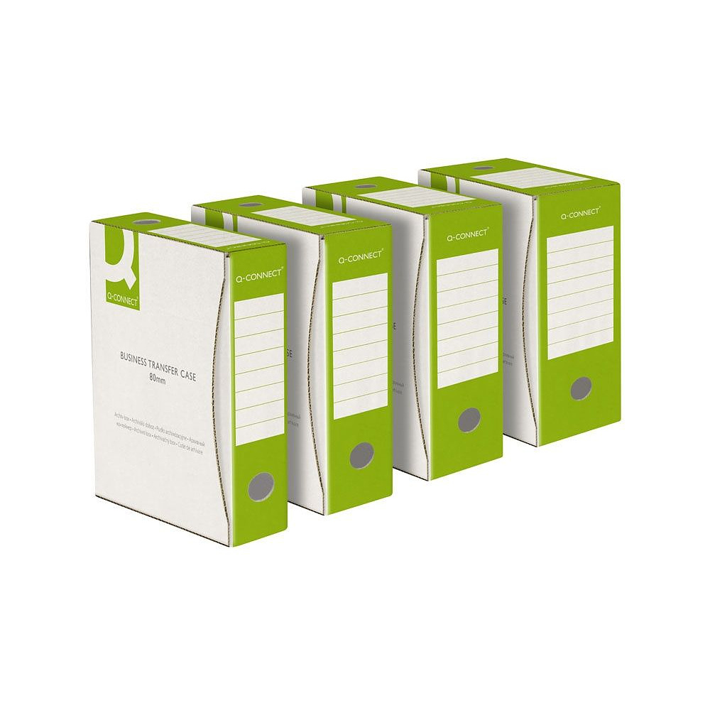 Коробка архивная "Q-Connect", 150x339x298 мм, зеленый - 2