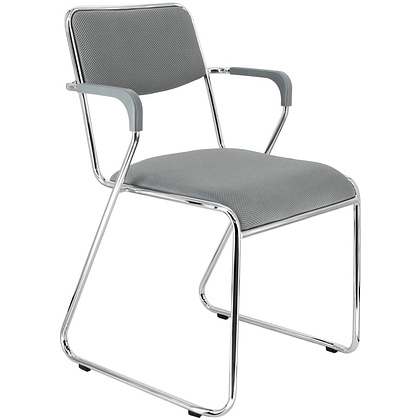Стул для посетителей EVERPROF "Fix Plus", ткань, металл, серый