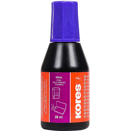 Краска штемпельная "Kores", 28 мл, фиолетовый