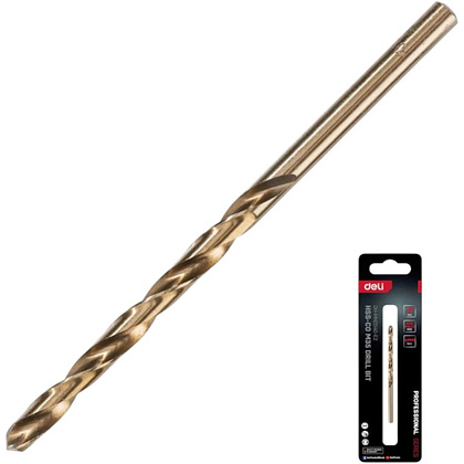 Сверло по металлу Deli RS EDH-MHZ050-E2, 5.0 мм, DIN 338, HSCo 5%