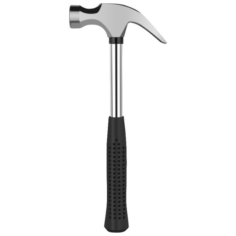 Молоток-гвоздодер "Deli" 0,5 кг, металлическая рукоятка