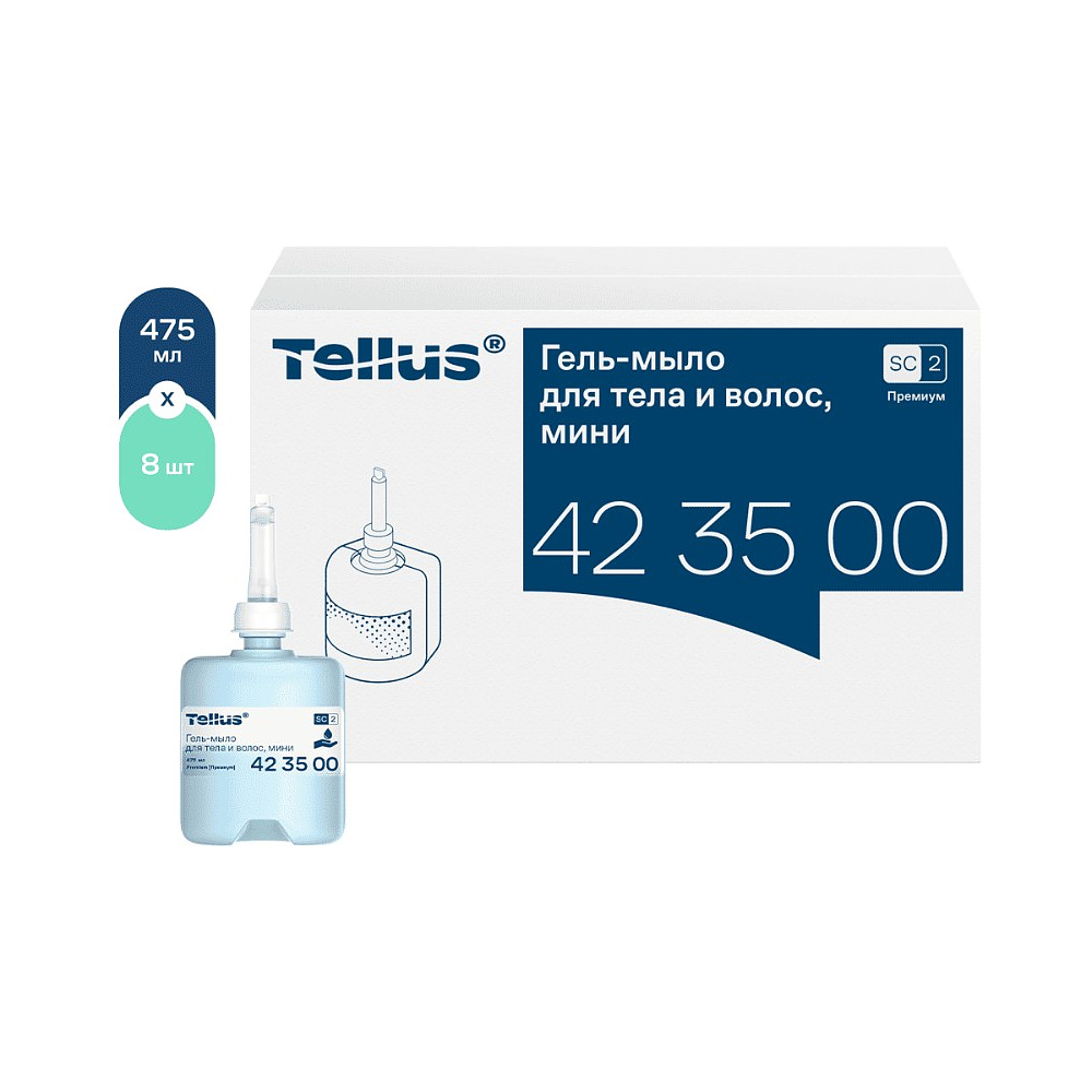 Мыло-гель Tellus Премиум для тела и волос, 475 мл, SC2 мини - 2