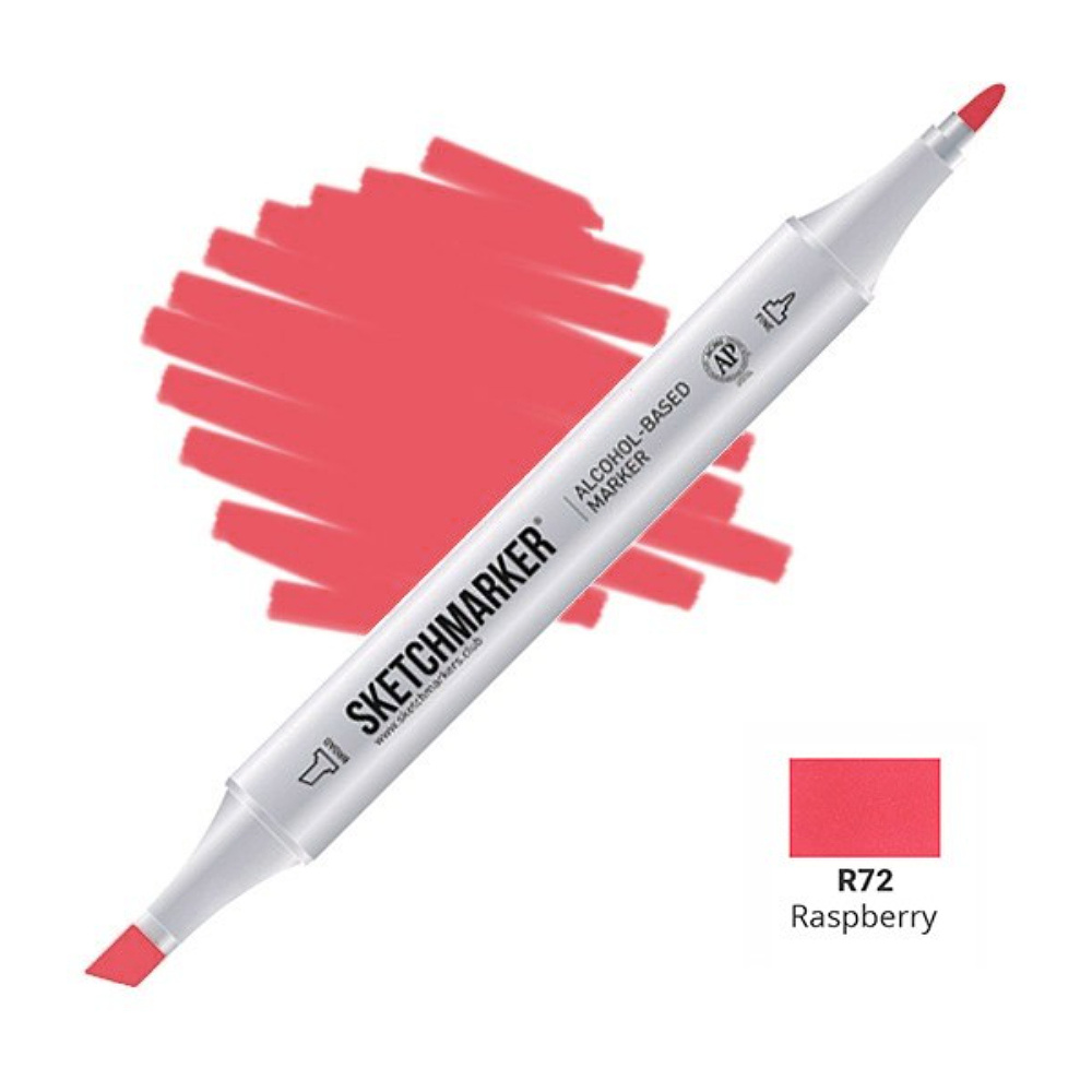 Маркер художественный "Brushmarker", двухсторонний, R72 малиновый