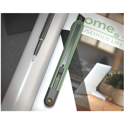 Нож для бумаги "Deli Home", 9 мм, зелёный - 4