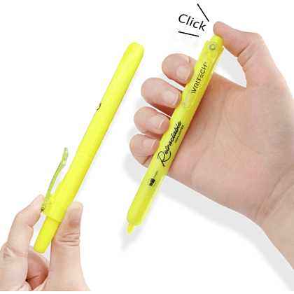 Маркер текстовый автоматический "Retractable", оранжевый - 5