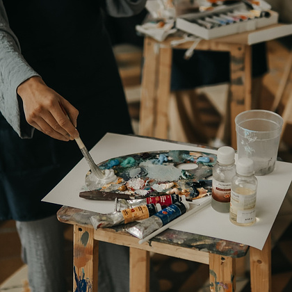 Краски акриловые Ладога, 406 сиена жженая, 100 мл., банка - 4