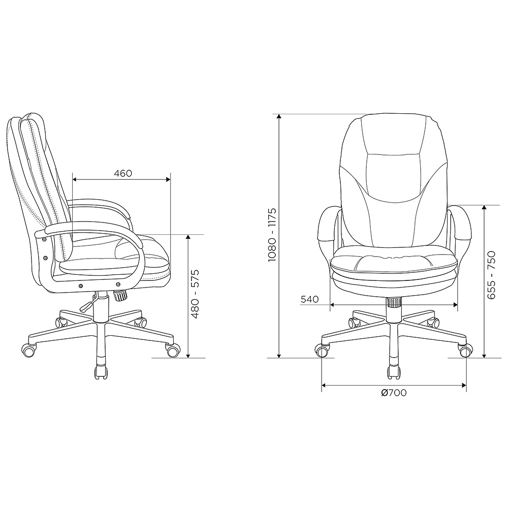 Кресло для руководителя "Бюрократ CH-868N Fabric", пластик, серый - 7